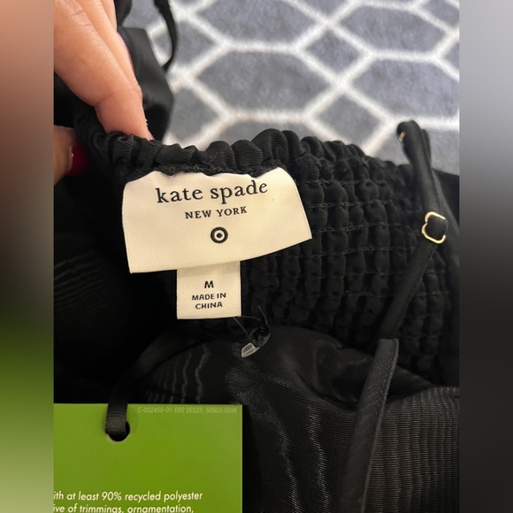 KATE SPADE NY x TARGET Tiered Ruffle Midi Tank Dress Black Size Medium - Picture 13 of 15